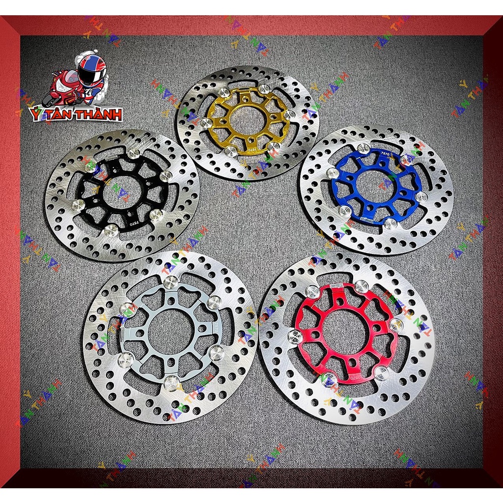 Đĩa thắng lòng nhôm 220mm long đền inox AL MS08