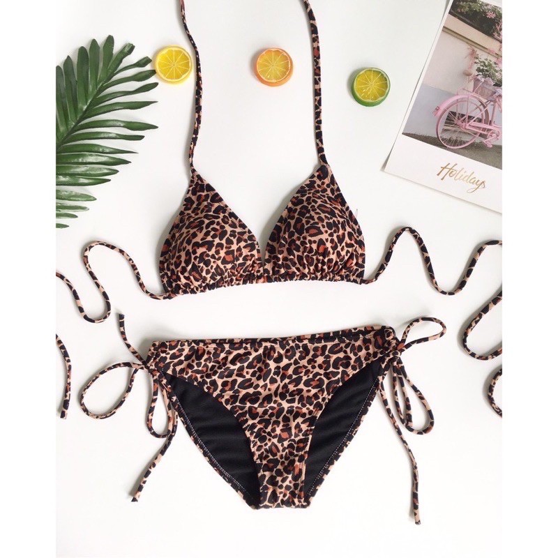 Bikini basic 2 mảnh da beo sexy siêu đẹp kèm ảnh khách mặc