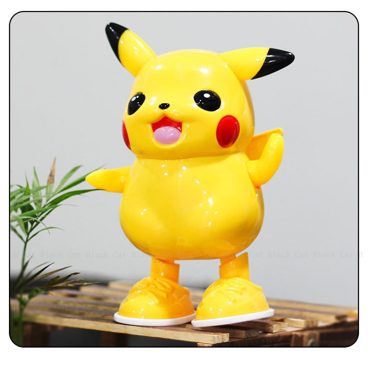 New LED Music Dance Hero Robot Pokemon Dancing Detective Pikachu Cute Pegga Pig Kids Toys Hot Sale