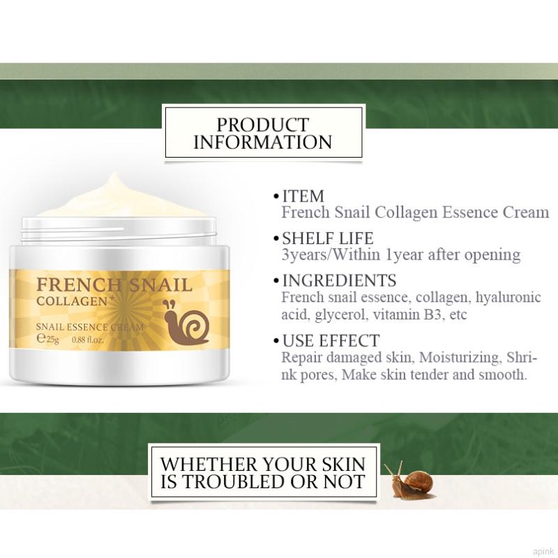 Snail Face Cream Hyaluronic Acid Moisturizing Anti Wrinkle Anti Aging Collagen Repairing Day Cream Skincare