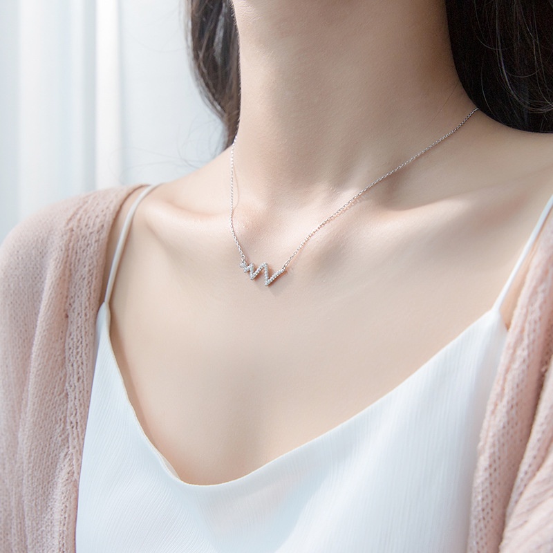 Dây Chuyền Bạc Nữ S925 Kiểu Dáng Nhịp Tim DB1585 - Bảo Ngọc Jewelry