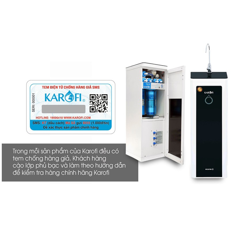 Máy lọc nước RO KAROFI MEGATON M-I2210/UH (10 cấp lọc - Đèn UV diệt khuẩn)
