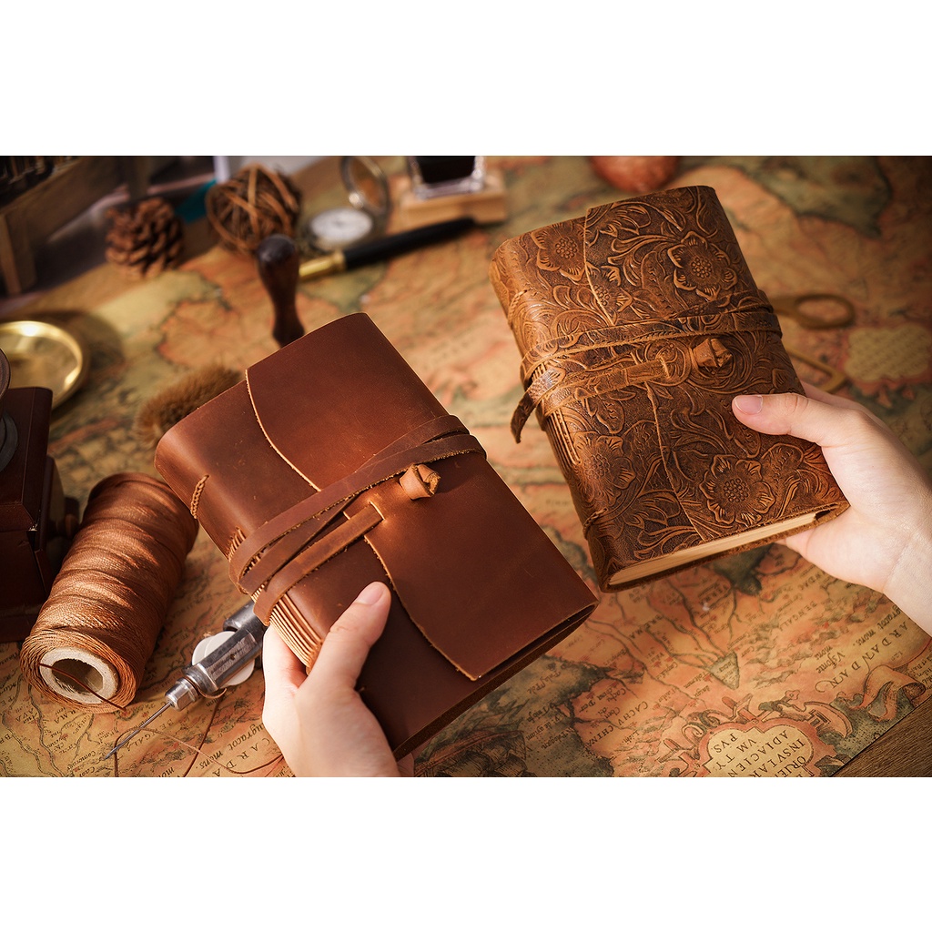 Số Tay Da Bò Cao Cấp Notebook Handmade