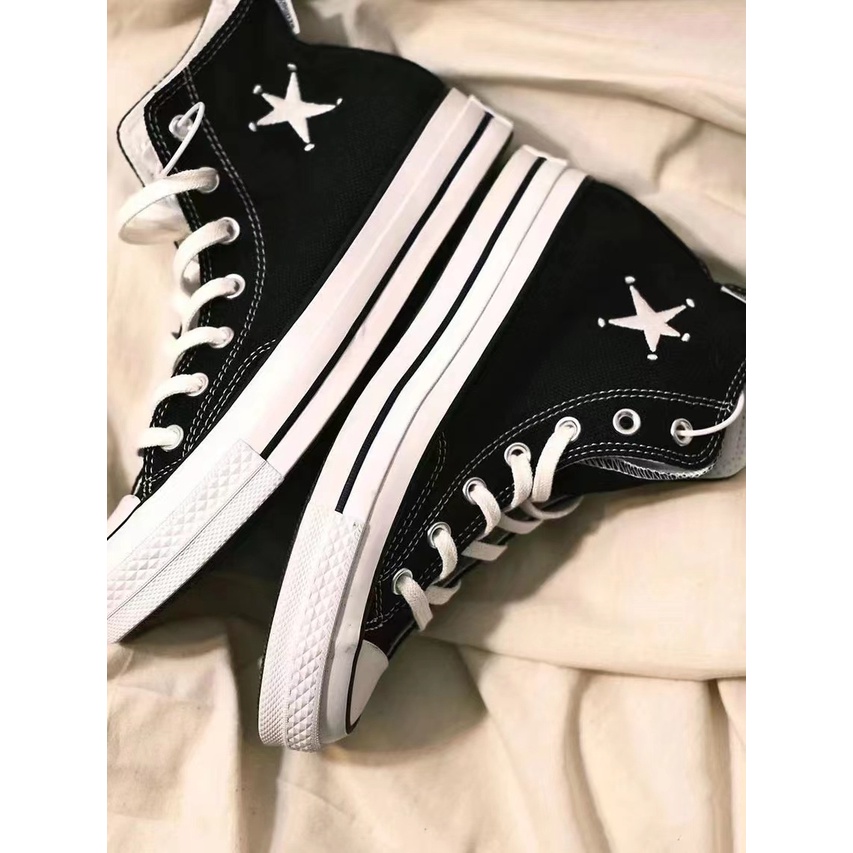 Giày Sneaker Converse Chuck 70 Hi 2022 Cổ Cao Bằng Vải Canvas Thời Trang Unisex-691 Stussy x Converse Chuck 70