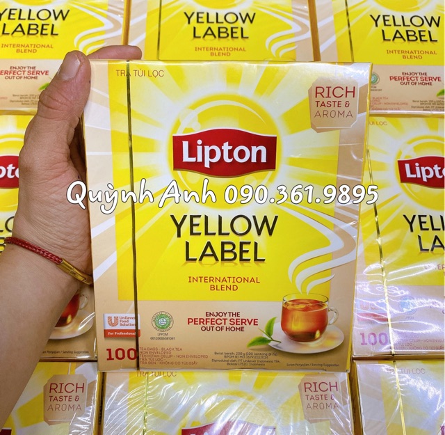Trà Lipton Yellow Label 100 túi lọc (hàng Indo/ Việt Nam)
