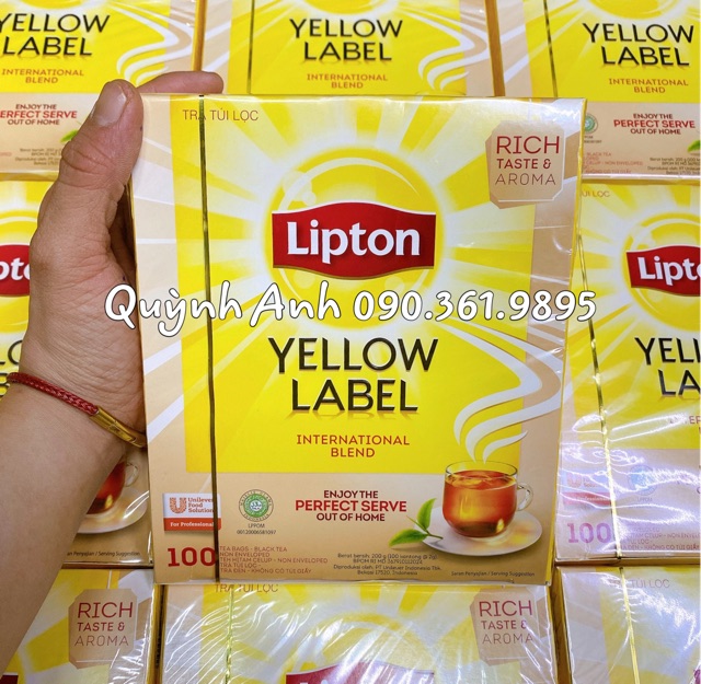 Trà Lipton Yellow Label 100 túi lọc (hàng Indo/ Việt Nam) | BigBuy360 - bigbuy360.vn