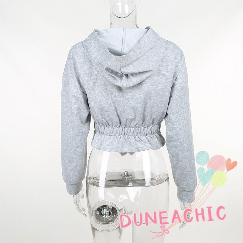 Áo Hoodie Tay Dài Dáng Ôm In Họa Tiết Thời Trang Cho Nữ