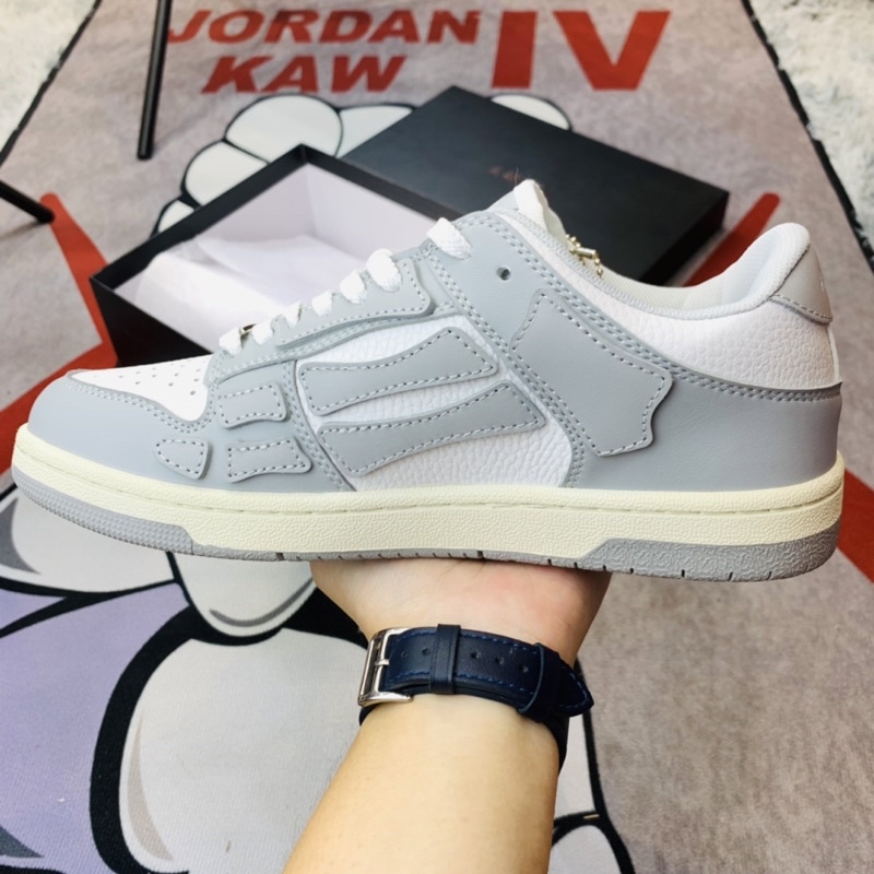 Giày thể thao sneaker cổ thấp Amiri Skel Top Grey White Hàng SC