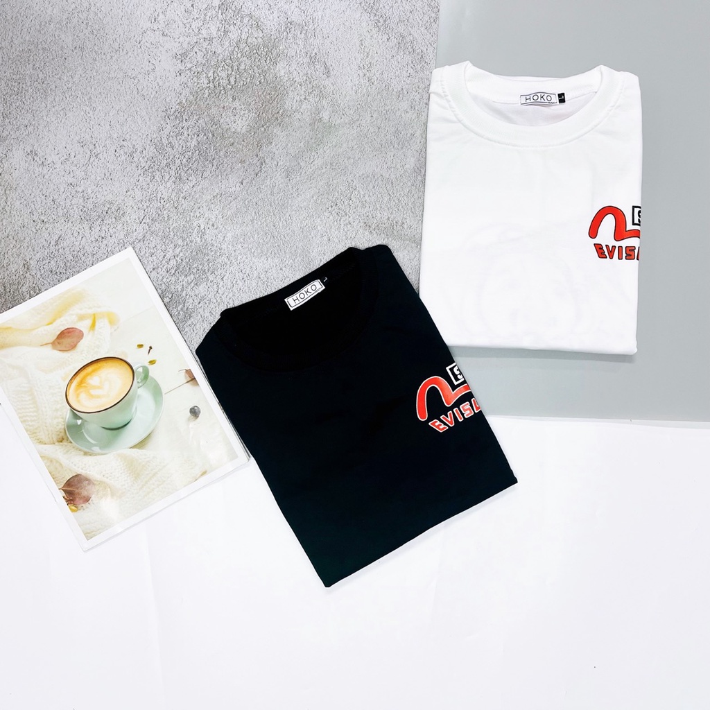 Áo Thun EVISU SWEATER Tay Dài Thu Đông Vải Nỉ Da Cá Cao Cấp Siêu Mềm Phong Cách Cá Tính Ullzang Hot Trend Mới