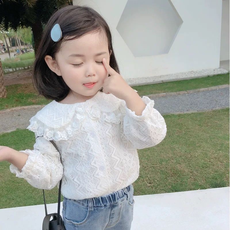 Áo Sơ Mi Trắng Tay Dài Thời Trang Thanh Lịch Cho Nữ