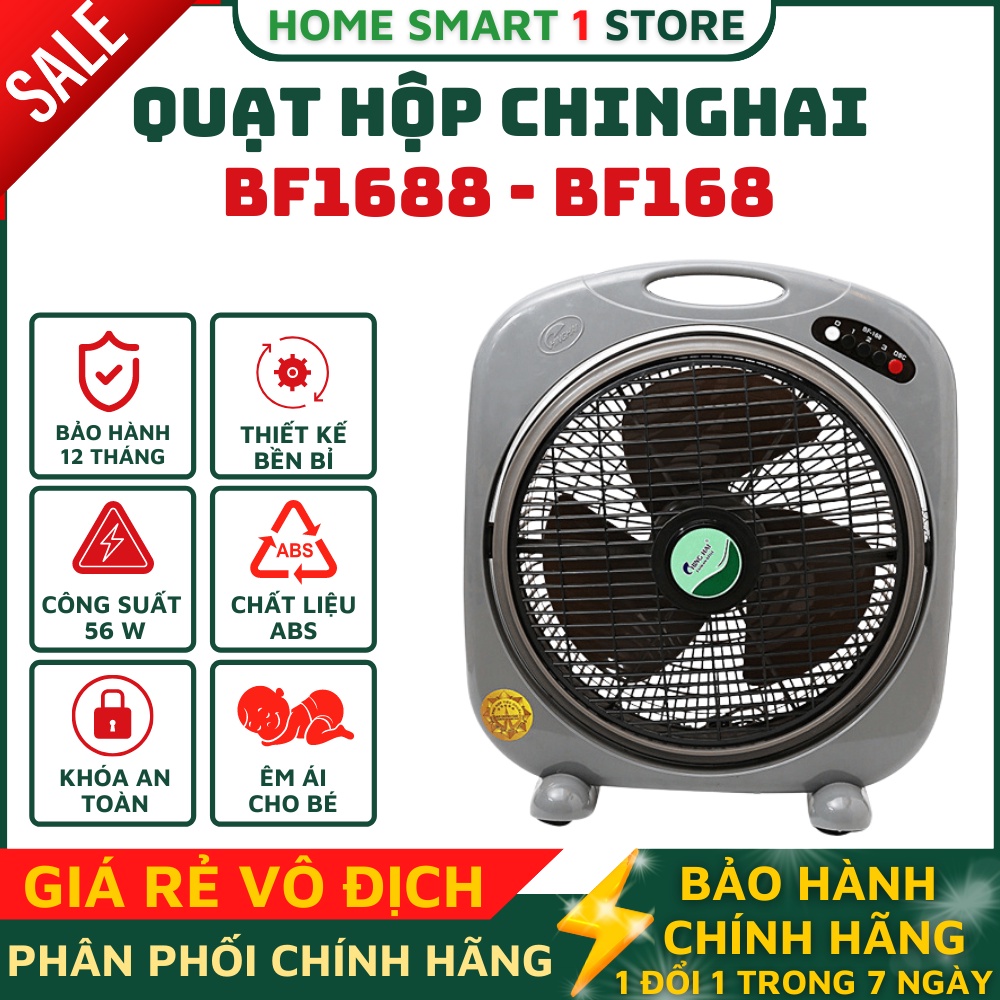 Quạt hộp quạt tản Chinghai BF1688 , BF168 Hàng chính hãng,Làm mát nhanh,Có 4 chế độ,An toàn tuyệt đối,Tản nhiệt mát