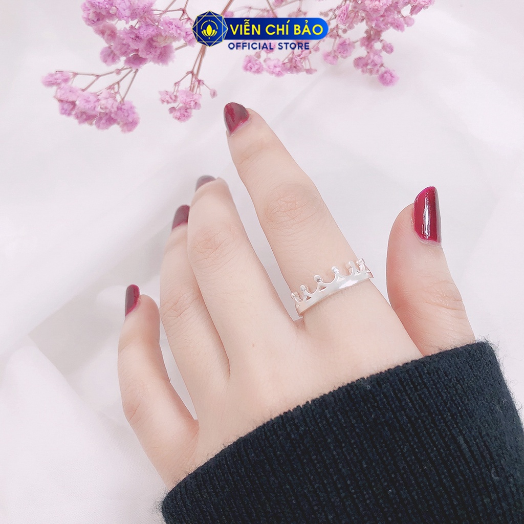 Nhẫn bạc nữ Vương miện Nữ hoàng chất liệu bạc 925 thời trang phụ kiện trang sức nữ Viễn Chí Bảo N400790