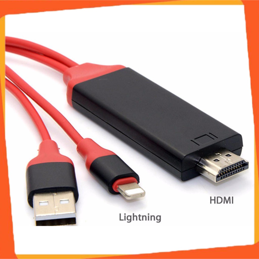 Cáp HDMI cho iPhone 6 / 7 / 8 / X, iPad kết nối Tivi, Máy chiếu cao cấp