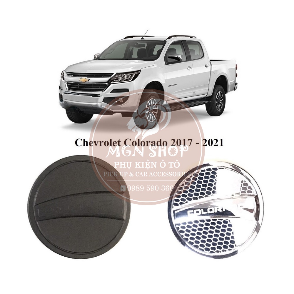 [Ốp nắp bình dầu] [Chevrolet Colorado 2017 - 2021] [màu đen / màu bạc]