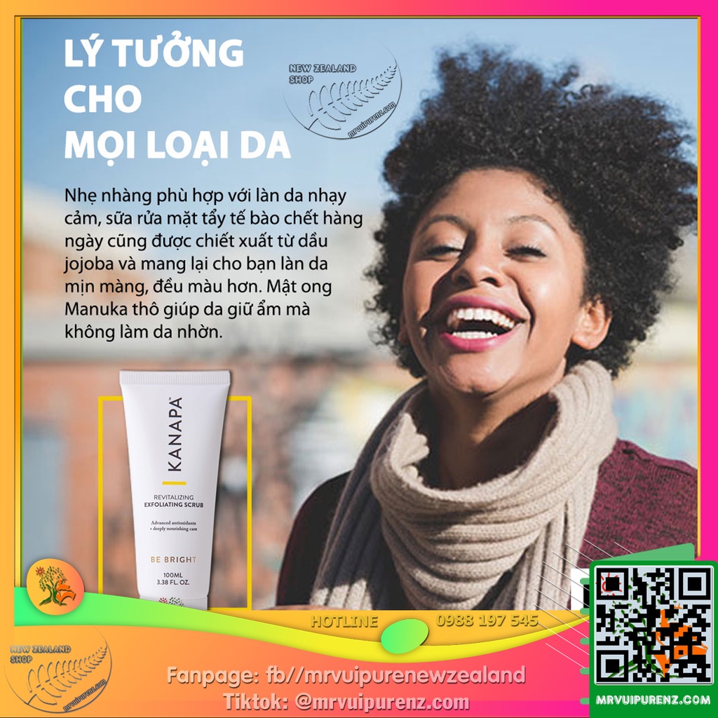 Tẩy Tế Bào Chết Tự Nhiên Kanapa Revitalizing Exfoliating Scrub 100ml | BigBuy360 - bigbuy360.vn
