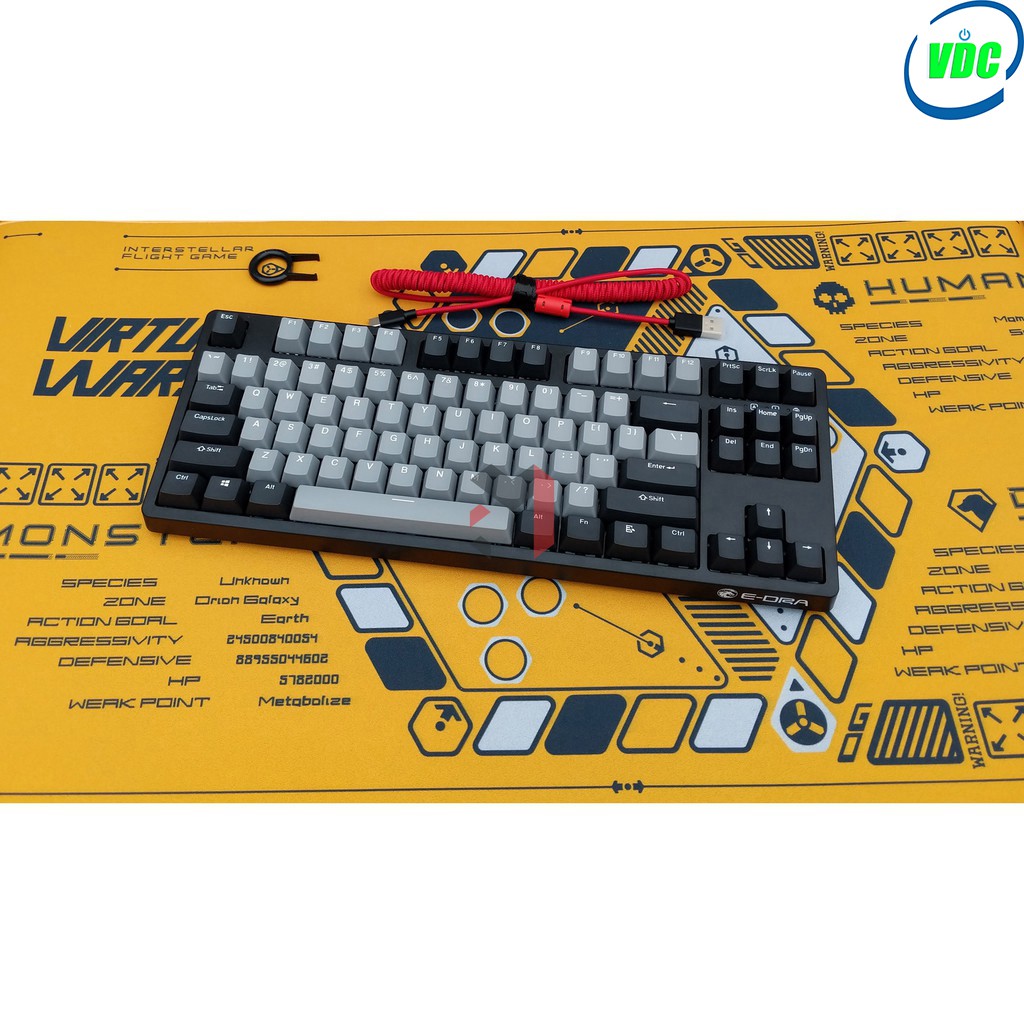 Bàn phím cơ TKL E-DRA EK387 PRO - Bàn phím cơ cao cấp hot nhất 2020 - Chính hãng - Bảo hành 24 tháng