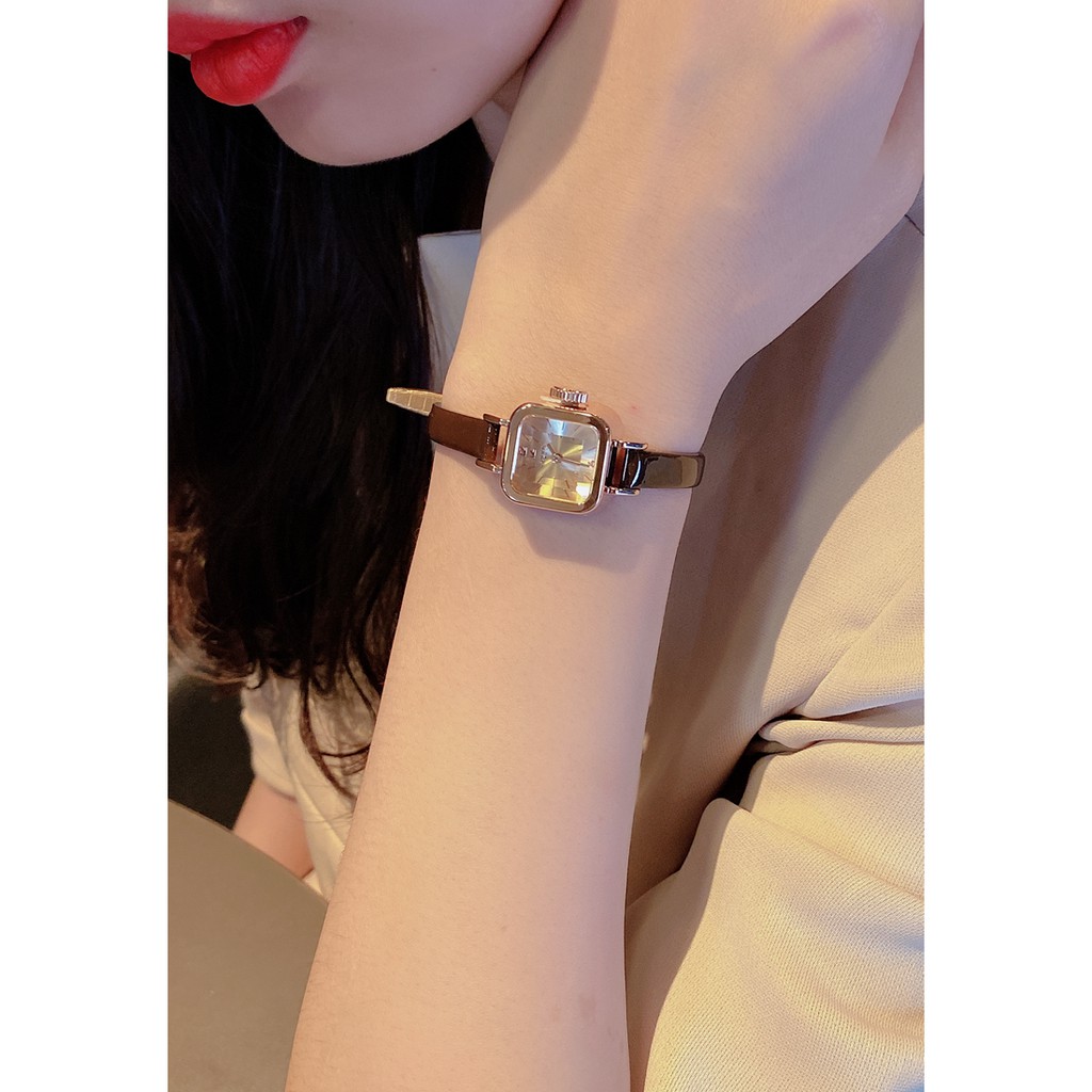 Đồng hồ nữ JA-496C Julius Hàn Quốc dây da (nâu)