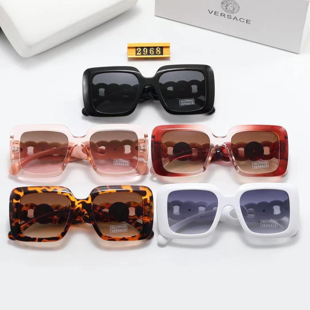 VERSACE Kính Mát Gọng Vuông Phong Cách Retro Sang Trọng Dành Cho Nữ