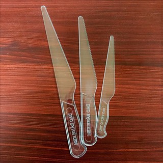 Dao nhựa trong cắt bánh kem 22cm ( set 10 cái )