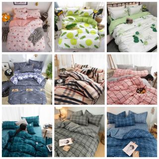 Bộ ga cotton poly hàn quốc 5 món (ib chọn mẫu)