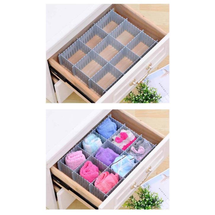 Bộ 4 Vách Chia Ngăn Kéo Tủ Thông Minh Bằng Nhựa