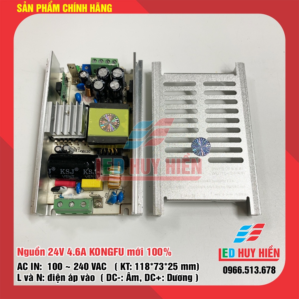 Nguồn 24v 2.5a, 24V 3A, 24V 4.6A, chất lượng (nguồn Led 24V2A, 24V2.5A, 24V3A, 24V 4.6A) chính hãng