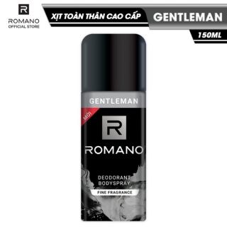 Xịt ngăn mùi toàn thân romano gentleman 150ml