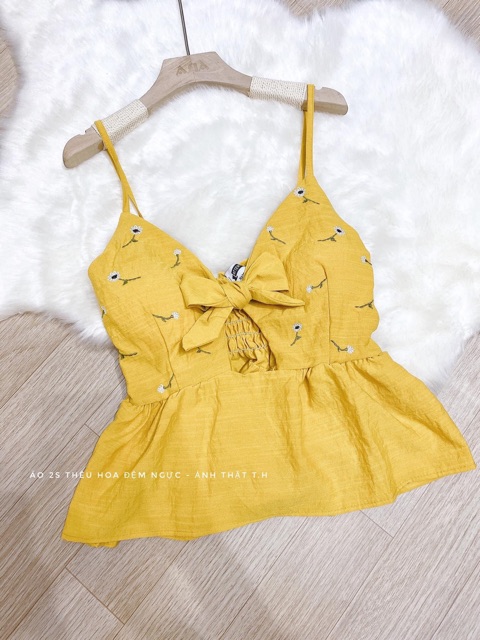 Áo 2s Thêu hoa Nơ ngực