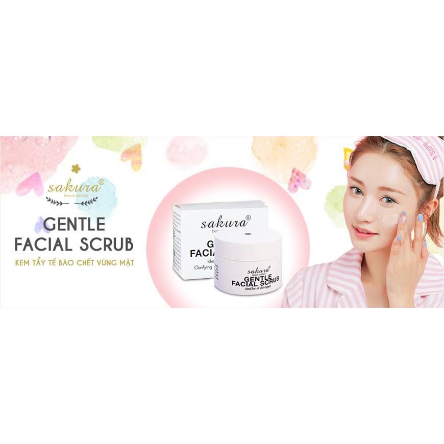 KEM TẨY TẾ BÀO CHẾT VÙNG MẶT SAKURA GENTLE FACIAL SCRUB 50G CHÍNH HÃNG - 6869