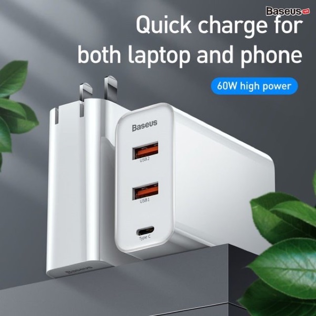 Bộ sạc nhanh đa năng, công suất cao Baseus PPS Quick Charger 60W