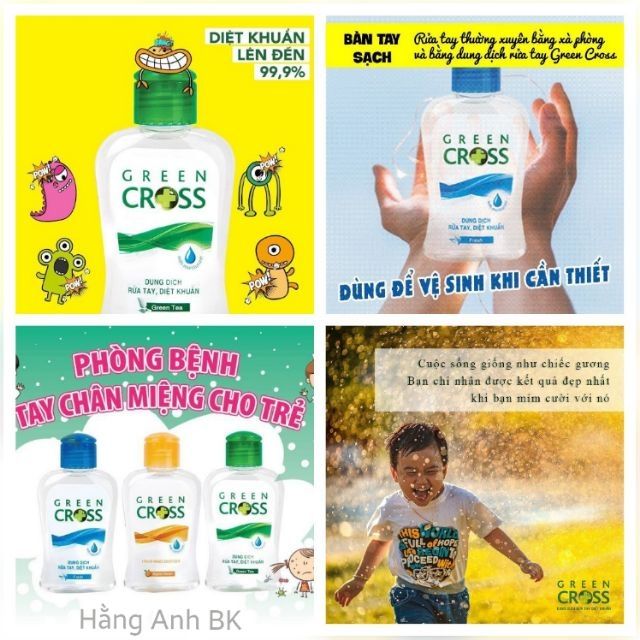Gel/Nước Rửa Tay Khô GREENCROSS.