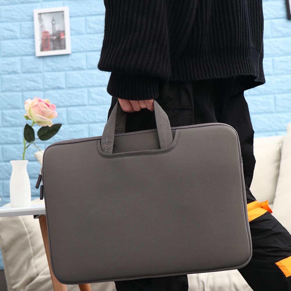SHOUHOU Laptop Bag Computer Handbags Dual Zipper Shockproof Notebook Cover For Laptop MacBook Air Pro Retina 11 13 14 15 15.6 inch