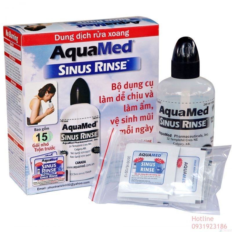 Dung dịch rửa xoang AquaMed Sinus Rine : dùng được cho phụ nữ mang thai