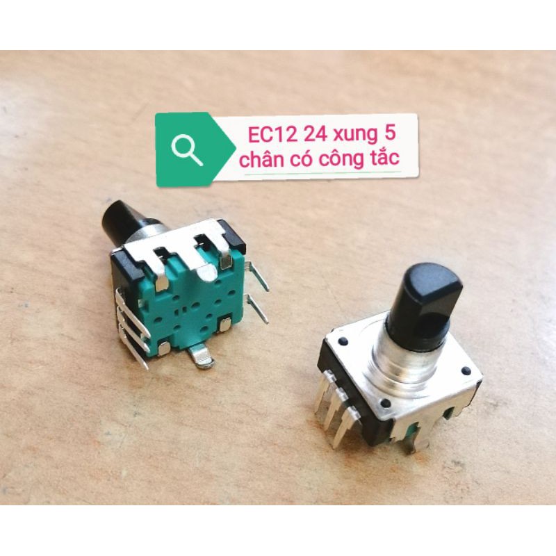 Núm xoay encoder EC12 5 chân 24 xung có công tắc