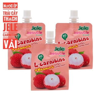 Nước Ép Trái Cây Thạch L-Carnitine Hương Vải - Lốc 3 Gói