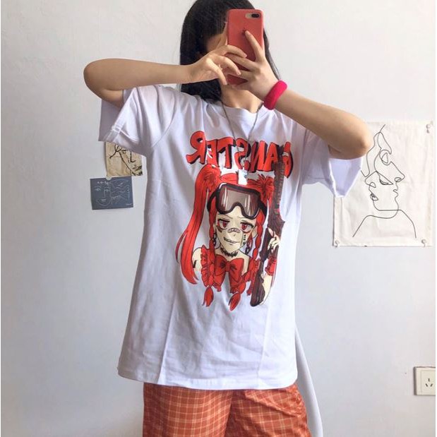 ÁO THUN, ÁO PHÔNG TAY LỠ UNISEX FORM RỘNG OVERSIZE ANIME M191