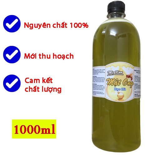 Mật Ong Bạc Hà (Hà Giang) Nguyên Chất 100% (Chai 1 lít)