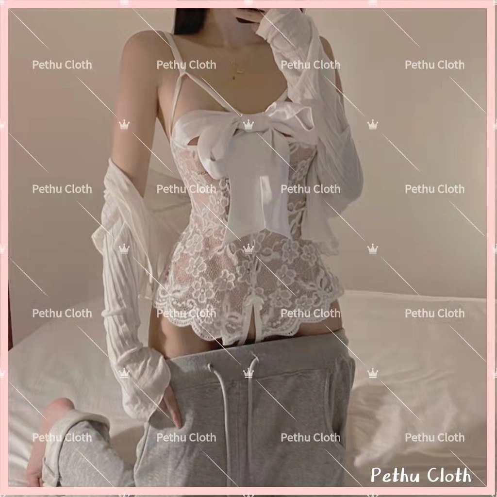 （Q1,HCM）Đồ Ngủ Sexy ren nữhở lưng ren ngực hack dáng hot hit cao cấp---Freesize 40-58kg--008