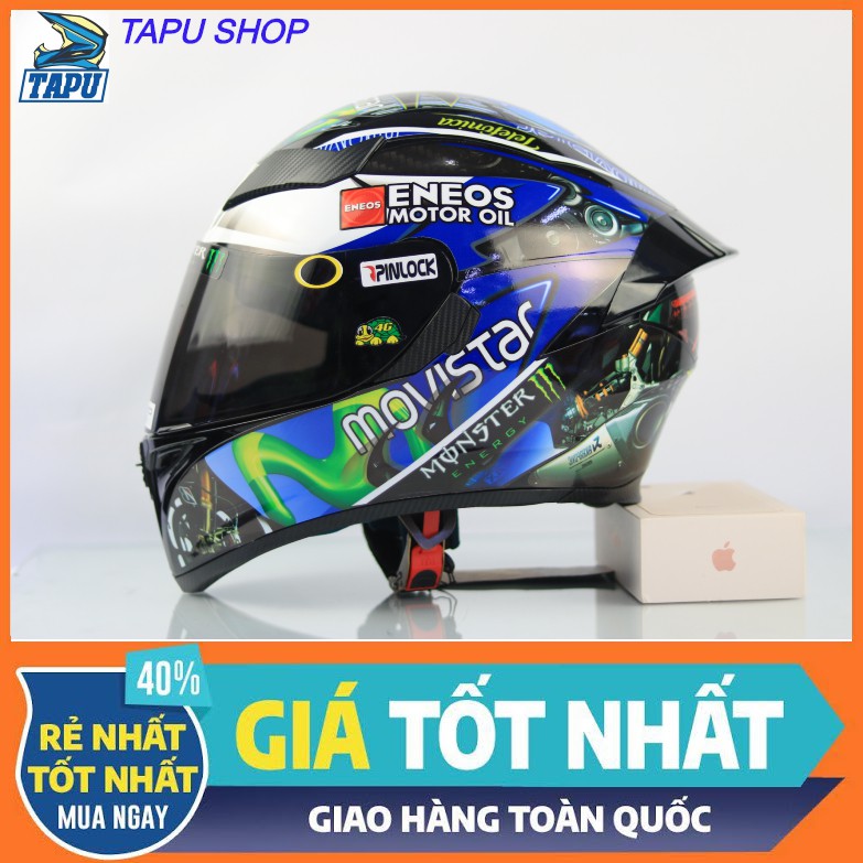 [FREESHIP] MŨ BẢO HIỂM FULLFACE ROYAL M138B LÊN TEM Movistar