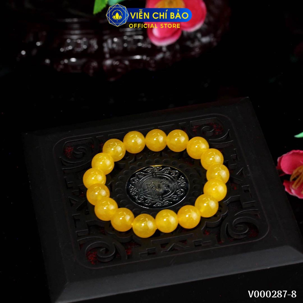 Vòng tay phong thủy đá Topaz - 10MM thời trang phụ kiện trang sức Viễn Chí Bảo V000287-10