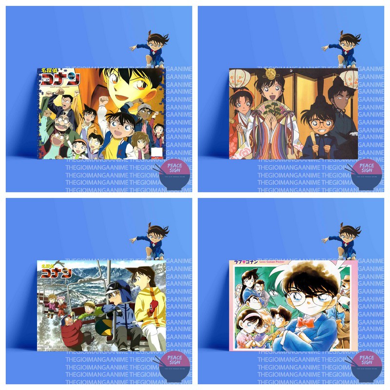 Tấm Poster cao cấp giấy 260gsm CONAN THÁM TỬ LỪNG DANH A4 anime chibi ảnh đẹp nhiều mẫu