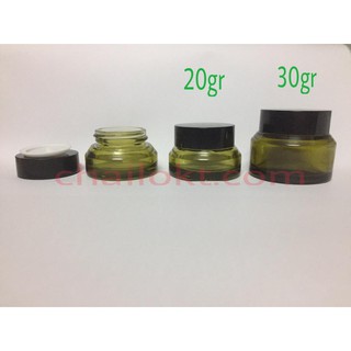 Hũ thủy tinh olive 30gr, hũ chiết thủy tinh. hũ chiết kem