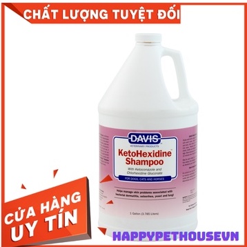 Sữa tắm cho thú cưng chó mèo Davis Ketohexidine 355ml chuyên về viêm da, nấm ngứa các loại