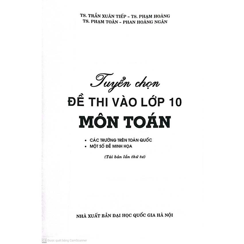 Sách - Tuyển Chọn Đề Thi Tuyển Sinh Vào Lớp 10 môn Toán