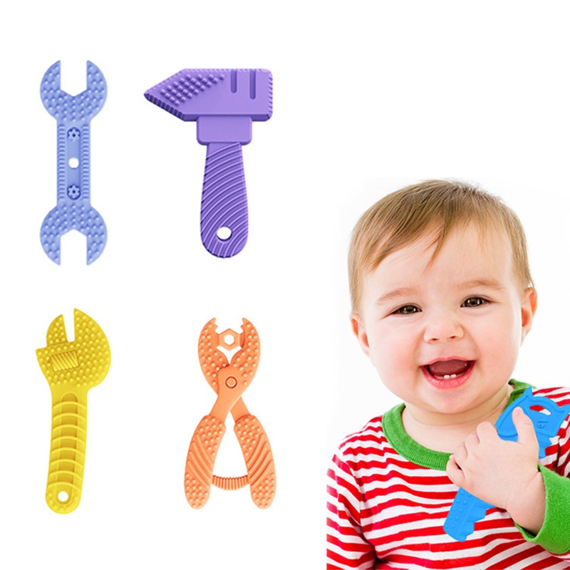 Set 5 Món Đồ Chơi Ngậm Mọc Răng Bằng Silicone An Toàn Thoải Mái Cho Bé