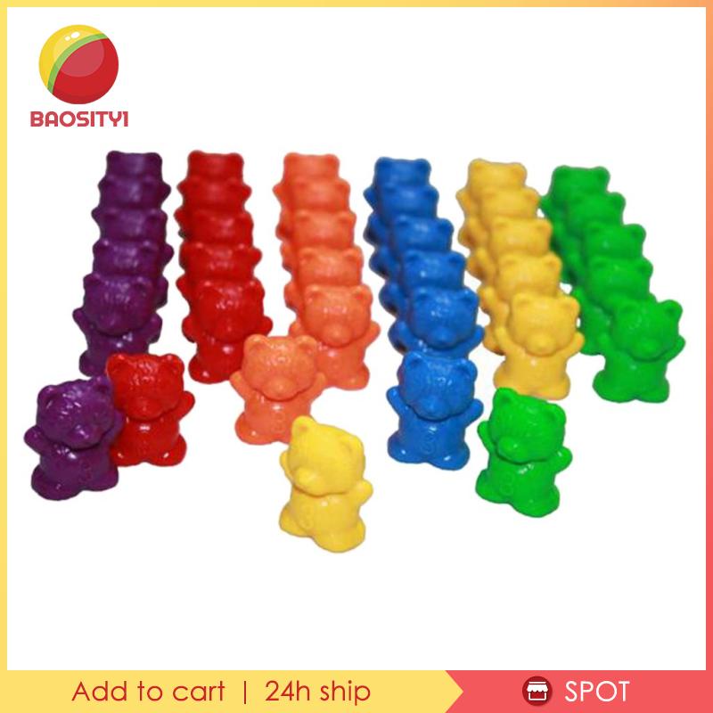 [Baosity1] Bộ 0 Đồ Chơi Đếm Hình Gấu Bằng Nhựa Nhiều Màu Sắc