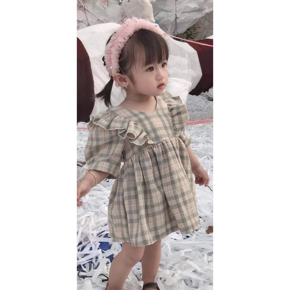 Váy babydoll bé gái từ 1 - 8 tuổi, đầm babydoll hàng thiết kế cao cấp VNXK cho bé từ 6- 32 kg (Mẫu V1) 👗