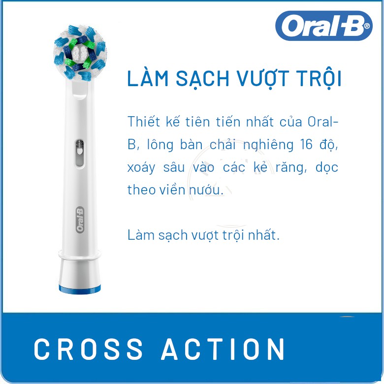 Đầu bàn chải điện Oral-b Pro 100 Chuẩn Đức Sét 2 đầu