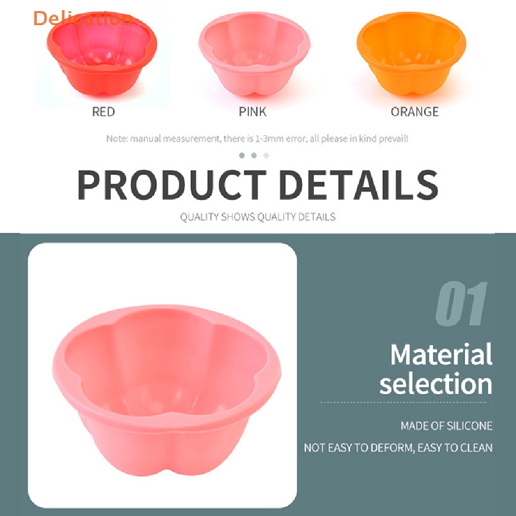 Set 1  Khuôn Silicone Làm Bánh Hình Bí Ngô / Tròn Tiện Dụng