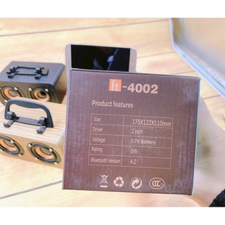 Loa bluetooth vân giả gỗ cổ điển - size mini nhỏ